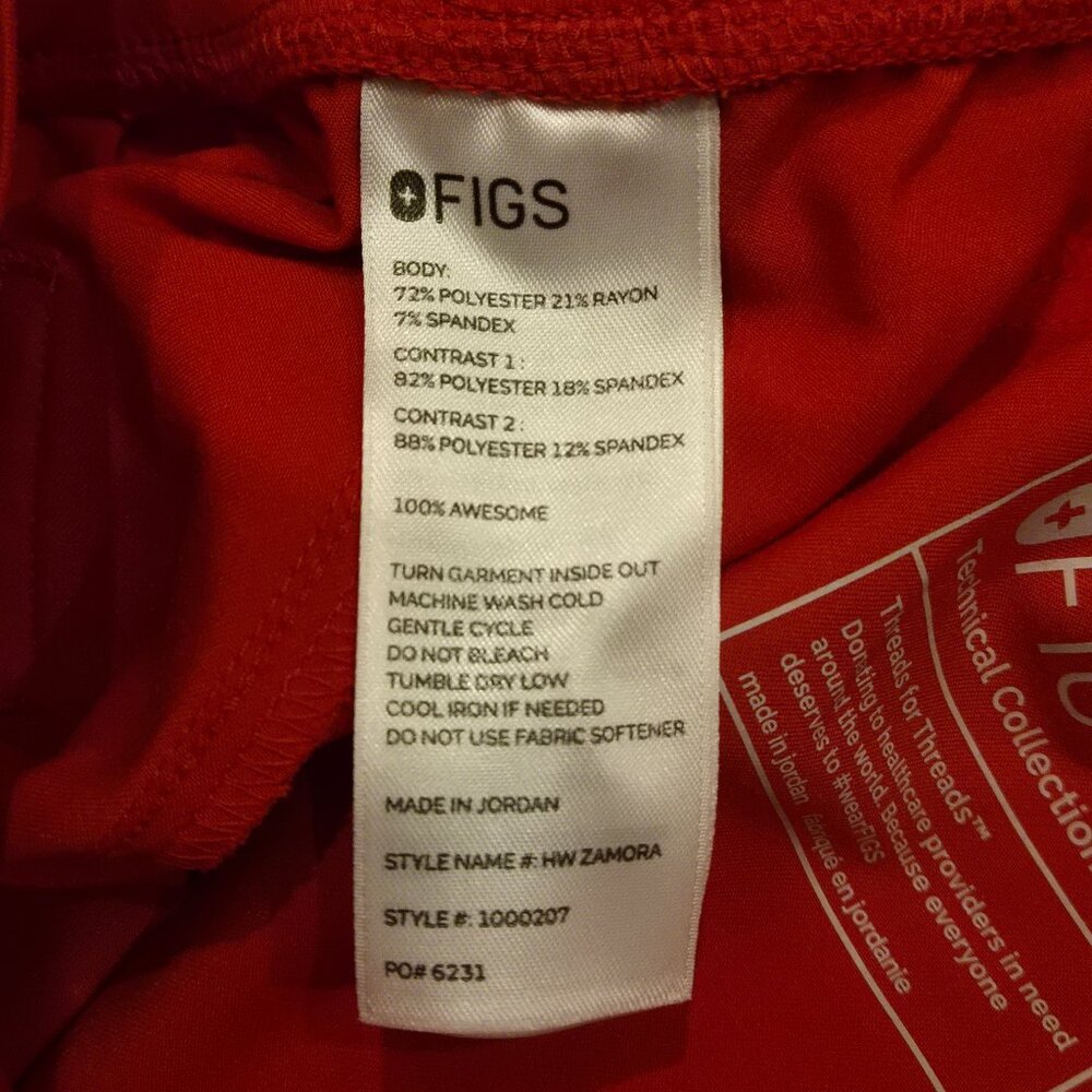 FIGS Scrub Pants - Pop Red - Small - Picture 8 of 8